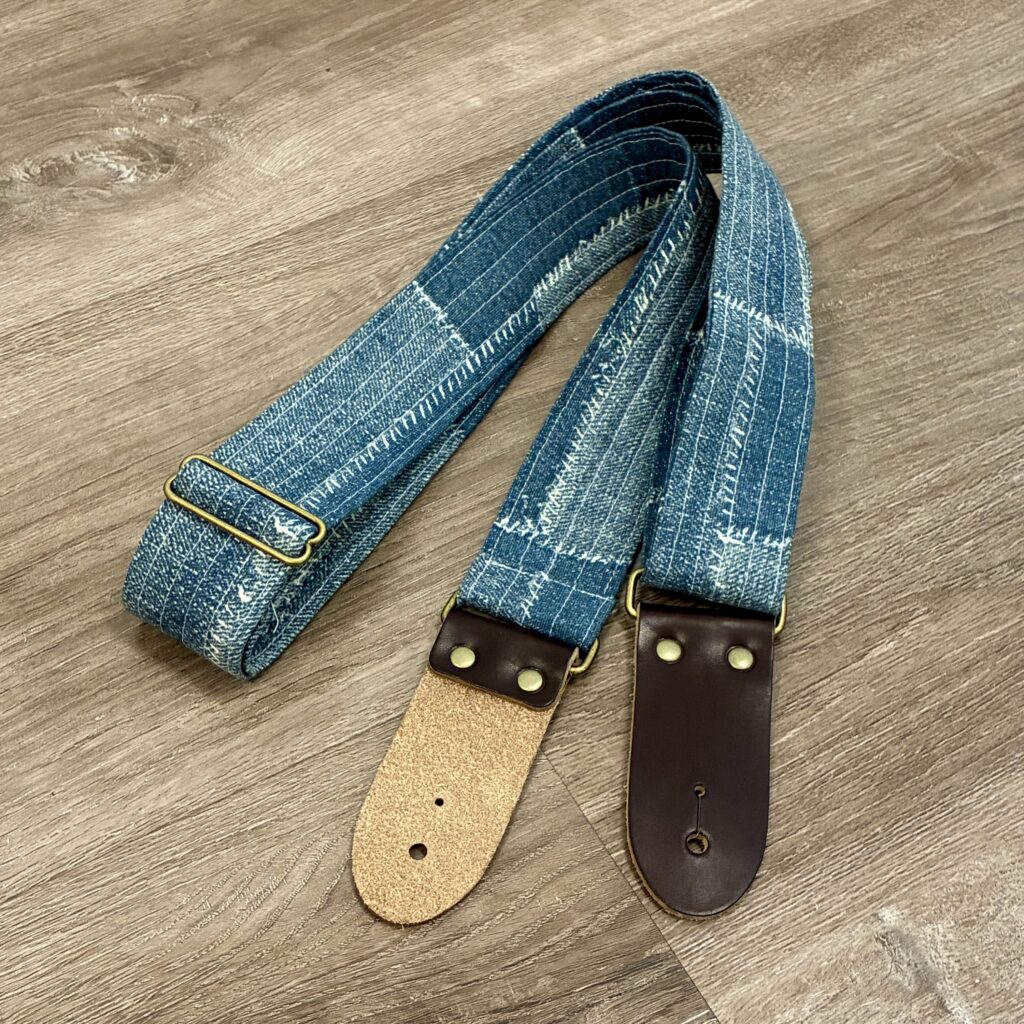 Canvas guitar Strap - Blue Denim